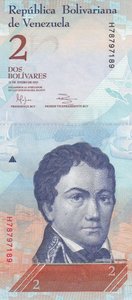 VENEZUELA P.88d - 2 bolivares 2012 UNC