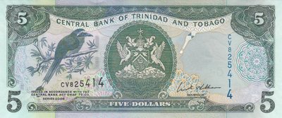 TRINIDAD & TOBAGO P.47 - 5 Dollars 2006 UNC