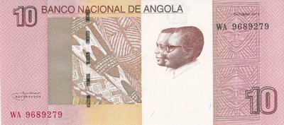 ANGOLA P.151B - 10 Kwanzas 2012 UNC