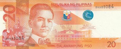 PHILIPPINES - P.206 - 20 Piso 2016 UNC
