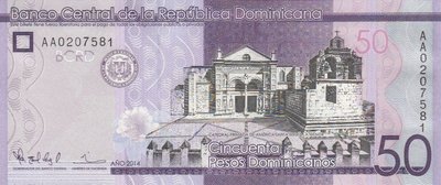 DOMINICAN REPUBLIC P.189a - 50 Pesos 2014 UNC