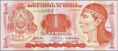 HONDURAS P.89b - 1 Lempira 2010 UNC