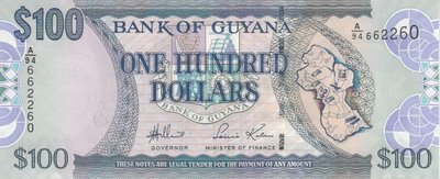 GUYANA P.36a - 100 Dollars 2006 UNC