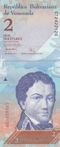 VENEZUELA P.88a - 2 Bolivares 2007 UNC