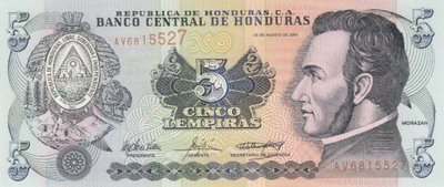 HONDURAS P.85d - 5 lempira 2004 UNC