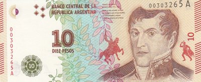 ARGENTINA P.360 - 10 Pesos 2016 UNC