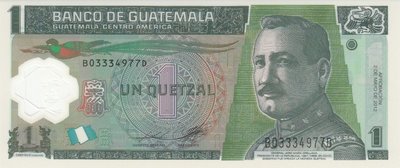 GUATEMALA P.115b - 1 Quetzal 2012 UNC