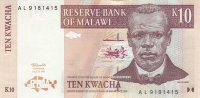 MALAWI P.37 - 10 Kwacha 1997 UNC