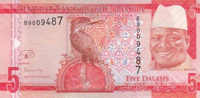 GAMBIA P.31 - 5 Dalasis 2015 UNC