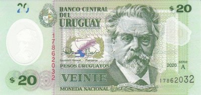 URUGUAY P.101a - 20 Pesos 2020 UNC