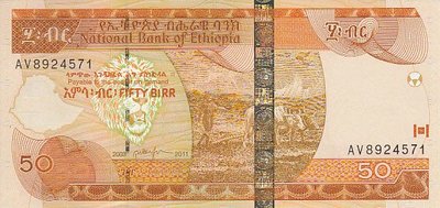 ETHIOPIA P.51e - 50 Birr 2011 UNC
