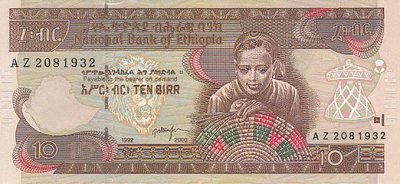 ETHIOPIA P.48b - 10 Birr 2000 UNC