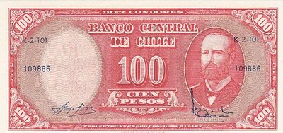 CHILE P.127a - 100 Pesos 1960 UNC