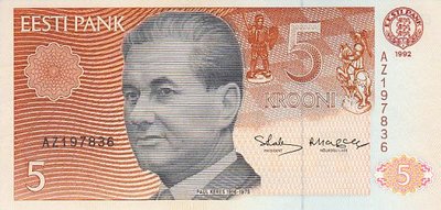 ESTONIA P.71b - 5 Krooni 1992 UNC