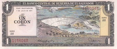 EL SALVADOR P.125a 1 Colon 1977 UNC