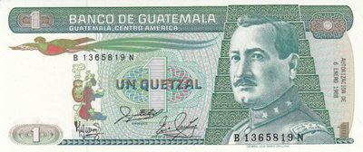 GUATEMALA P.66 - 1 Quetzal 1988 UNC