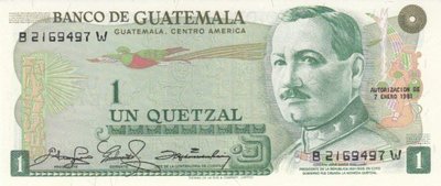 GUATEMALA P.59c - 1 Quetzal 1981 UNC
