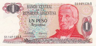 ARGENTINA P.311 - 1 Peso Argentino ND 1983-1984 UNC