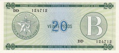 CUBA PFX.9 - 20 Pesos ND 1985 UNC
