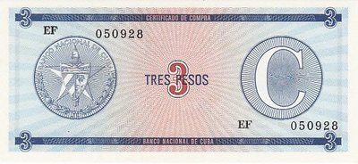 CUBA PFX.20 - 3 Pesos ND 1985 UNC
