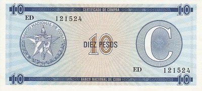 CUBA PFX.22 - 10 Pesos ND 1985 UNC