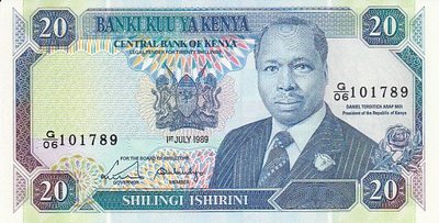 KENYA P.25b - 20 Shillingd 1989 UNC