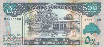 SOMALILAND P.6i - 500 Shillings 2016 UNC