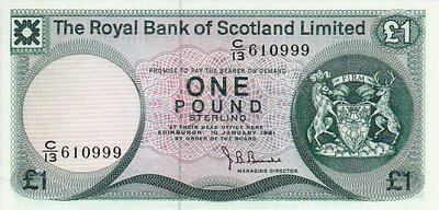 SCOTLAND P.336a - 1 Pound 1981 UNC/AU