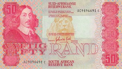 SOUTH AFRICA P.122b - 50 Rand ND 1990 UNC