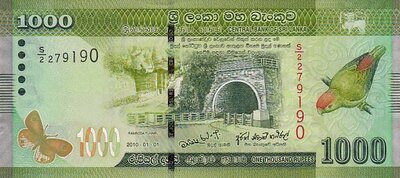 SRI LANKA P.127a - 1000 Rupees 2010 UNC