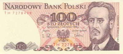 POLAND P.143e - 100 Zlotych 1988 UNC