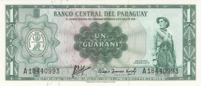 PARAGUAY P.193a - 1 Guaranie L.1952 UNC