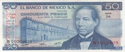 MEXICO P.65b - 50 Pesos 1976 UNC/AU