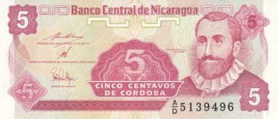 NICARAGUA P.168a - 5 Centavos ND 1991 UNC