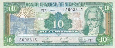 NICARAGUA P.175 - 10 Córdobas 1990 UNC