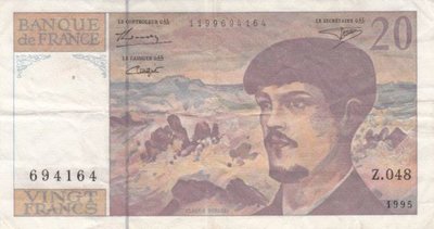FRANCE P.151h - 20 Francs 1995 VF