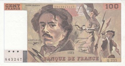 FRANCE P.154g - 100 Francs 1993 XF