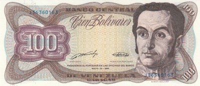 VENEZUELA P.66c - 100 Bolivares 1990 UNC