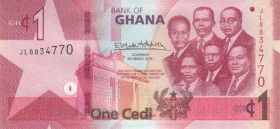 GHANA P.45a - 1 Cedi 2019 UNC