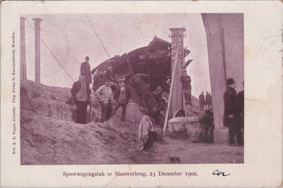 NIEUWERBRUG - Spoorwegongeluk te Nieuwerbrug, 23 December 1902