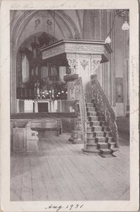 ZUTPHEN - Interieur Orgel en Preekstoel. St. Walburgskerk