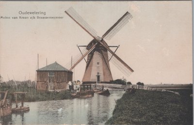 OUDEWETERING - Molen van Kraan a/h Braassemermeer