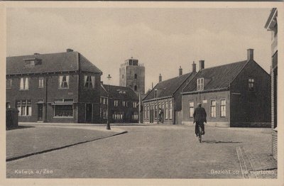 KATWIJK AAN ZEE - Gezicht op de vuurtoren