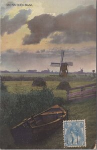 MONNIKENDAM - Landschap met Molens