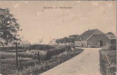 VELDHUNTEN - Groeten uit Veldhunten. Dorpsgezicht