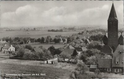 ZEDDAM - panorama op Zeddam met R. K. Kerk