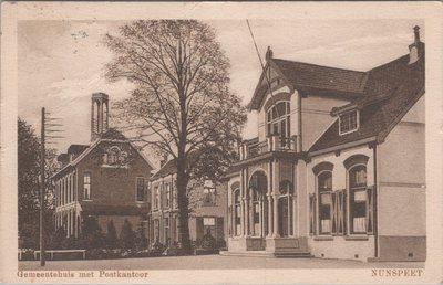 NUNSPEET - Gemeentehuis met Postkantoor