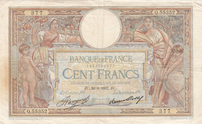 FRANCE P.78c - 100 Francs 1937 Fine