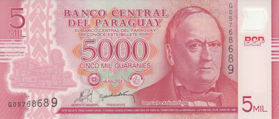 PARAGUAY P.234a - 5000 Guaranies 2011 UNC