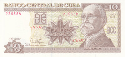 CUBA P.117s - 10 Pesos 2017 UNC